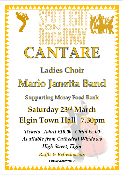 Cantare Ladies Choir perform “Spotlight On Broadway” at Elgin Town Hall on the 23rd…